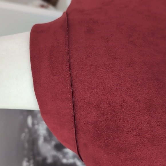 Joseph Ribkoff Red Suede Blazer Tailored Suit Jacket. - Picture 6 of 8